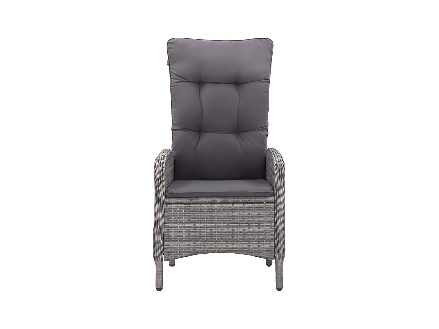 Tatum  Ensemble à manger de jardin 5 pcs Résine tressée et verre Gris