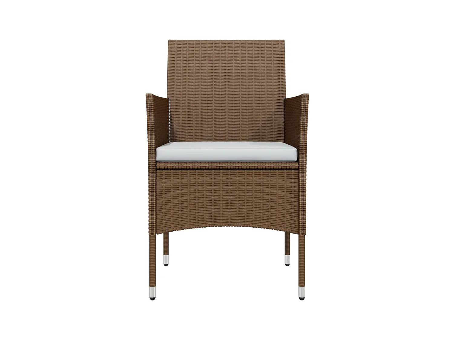 Hillsboro  Juego de comedor de jardín 3 piezas con cojines marrón y negro