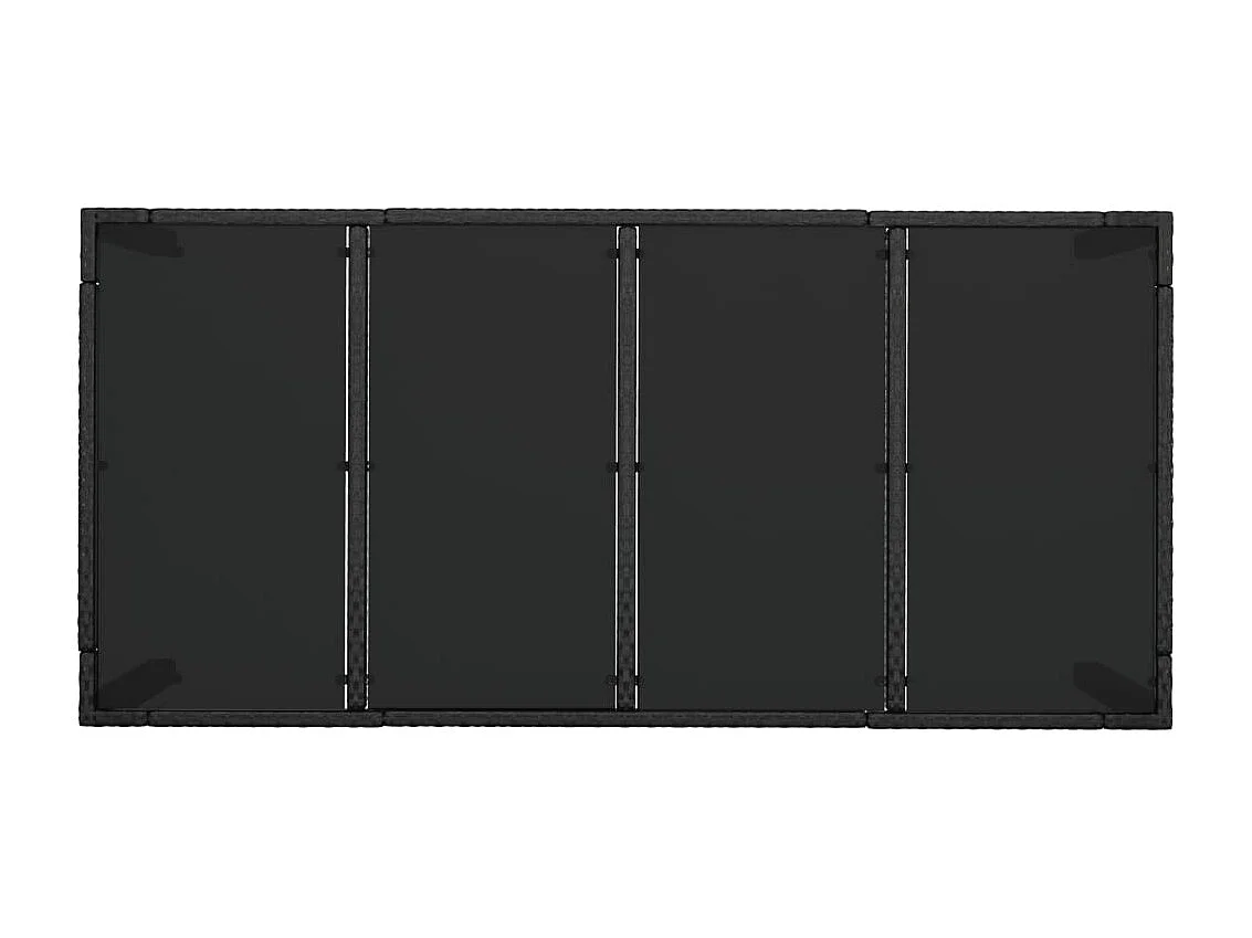 Cisternino  7-delige Tuinset met kussens poly rattan zwart