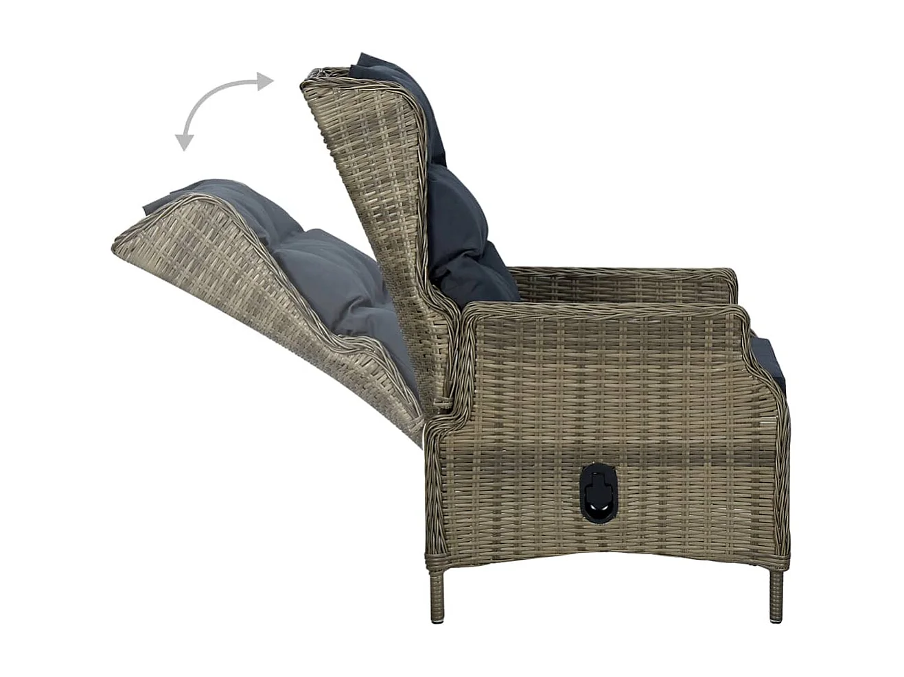 Sadullah  Ensemble à manger de jardin 3 pcs Marron