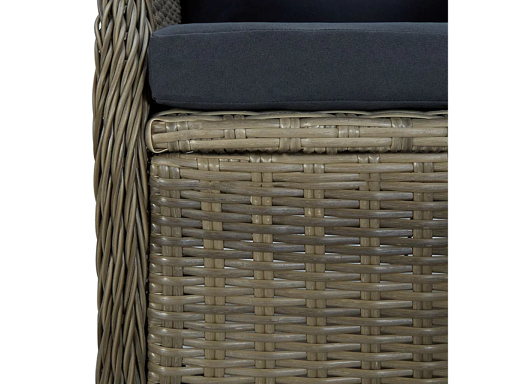 Sadullah  Ensemble à manger de jardin 3 pcs Marron