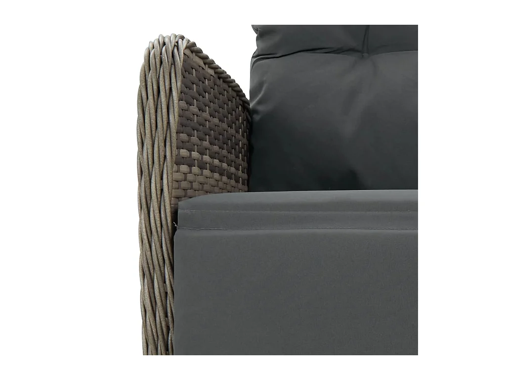 Coon Rapids  Ensemble à manger de jardin 9 pcs coussins gris résine tressée