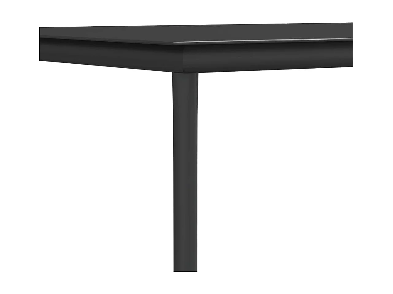 Giovanni Carlo  Set comedor jardín 3 pzas y cojines acero ratán sintético negro