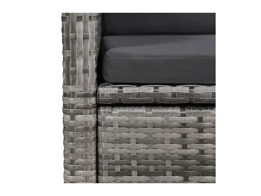 Xarina  Ensemble à manger de jardin 3 pcs Gris