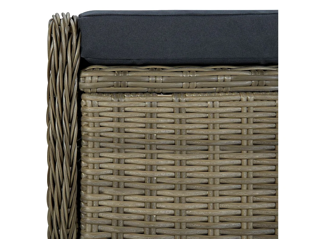 Jarek  Ensemble à manger d'extérieur et coussins 9 pcs résine tressée