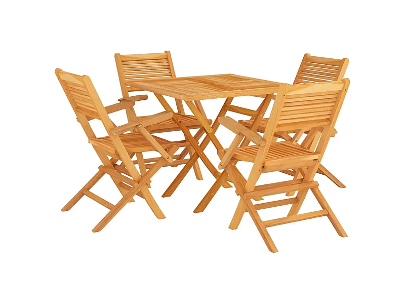 Corato  Ensemble à manger de jardin 5 pcs Bois de teck massif