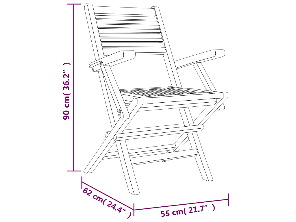 Corato  5-delige Tuinset massief teakhout