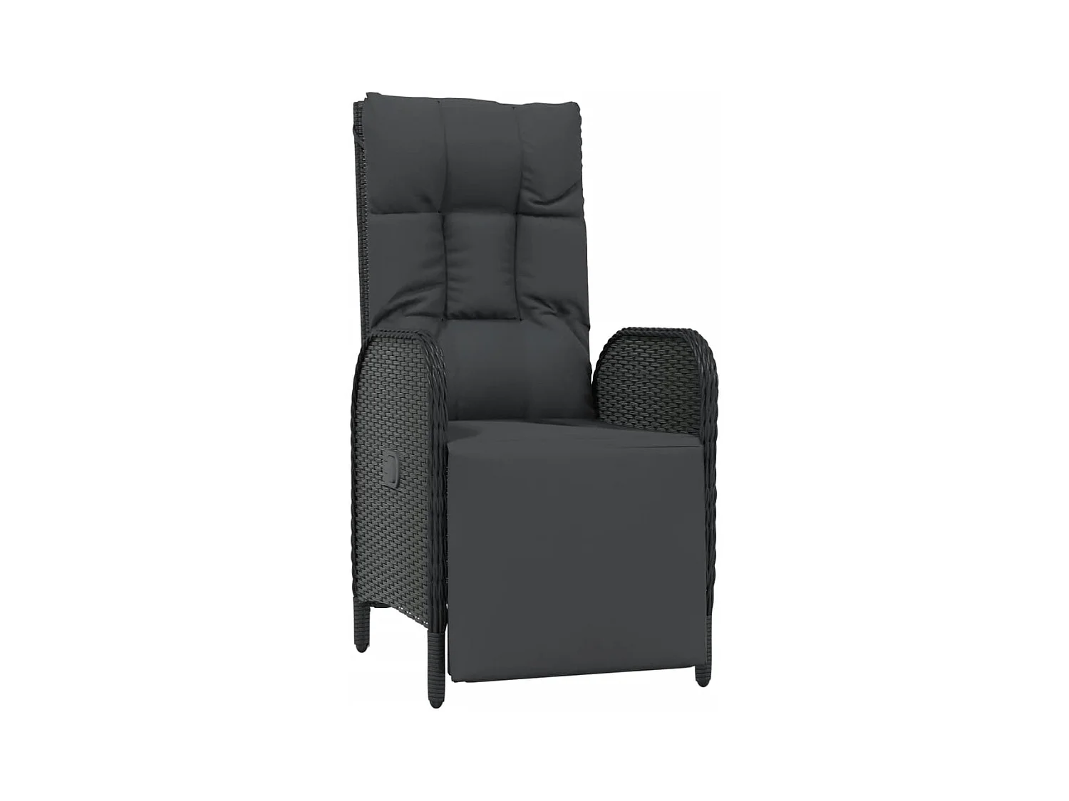 Gylfre  Ensemble à manger de jardin coussins 7pcs Noir Résine tressée