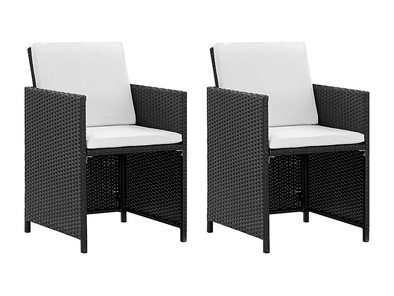 Drumaness  5-delige Tuinset met kussens poly rattan zwart