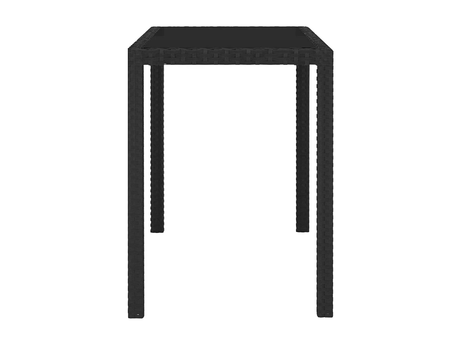 Drumaness  Ensemble à manger d'extérieur 5 pcs coussin Résine tressée Noir