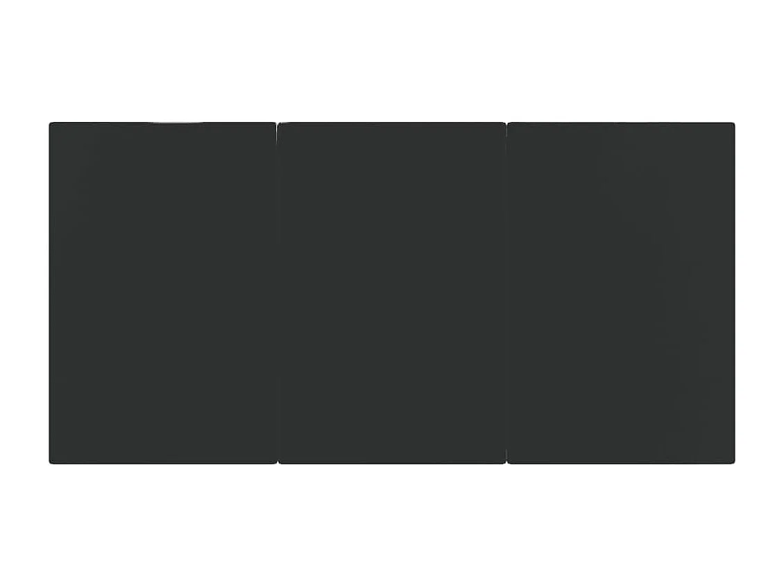 De Haan  Ensemble à manger jardin et coussins 7 pcs Noir et gris Rotin