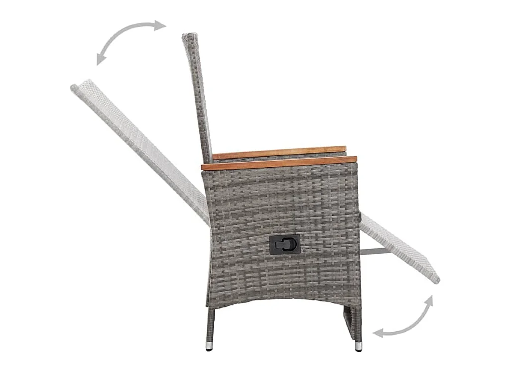 Todd Cole  Ensemble à manger de jardin 5 pcs Gris