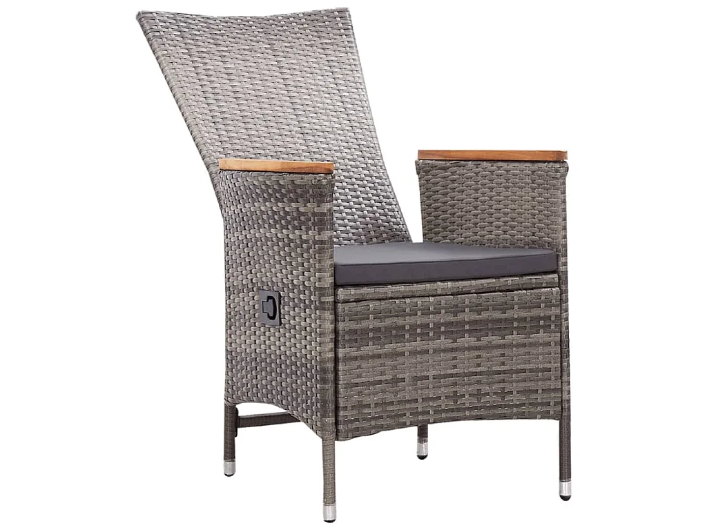 Todd Cole  Ensemble à manger de jardin 5 pcs Gris