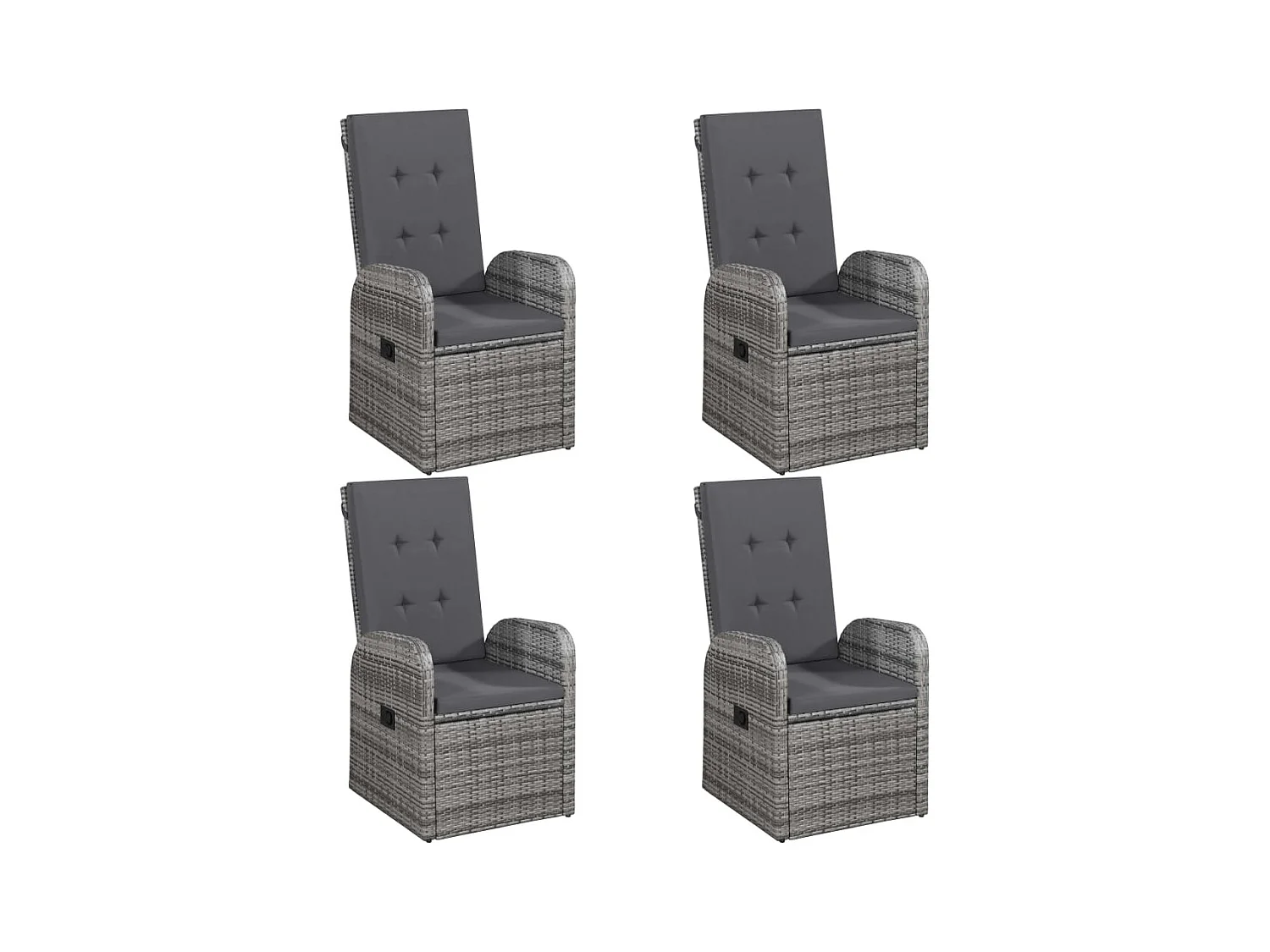 Xarina  Ensemble à manger de jardin 5 pcs Gris