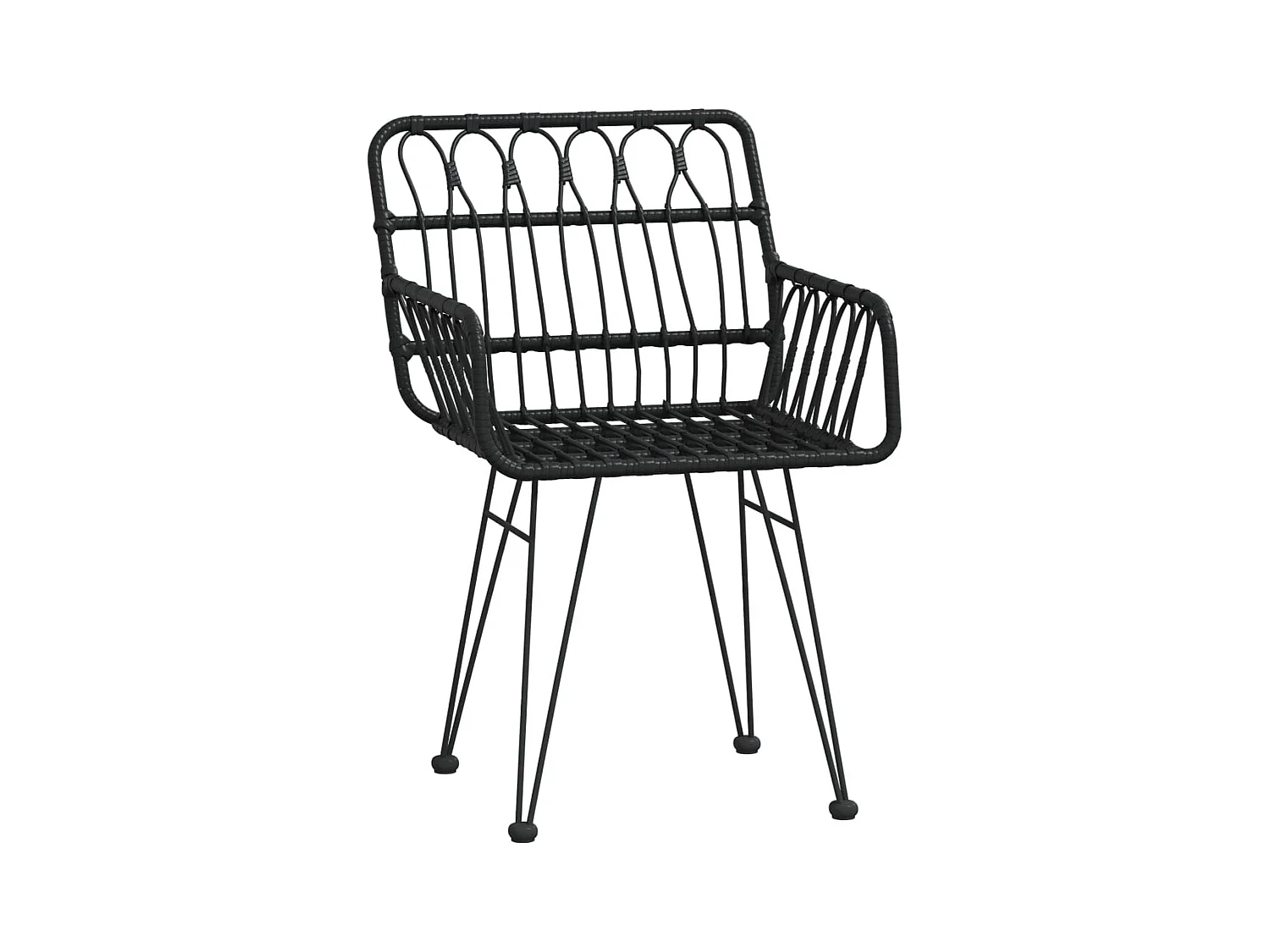 Arkadelphia  5-delige Tuinset poly rattan zwart