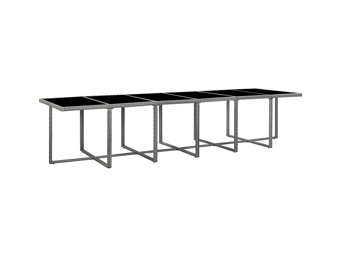 Browns Mills  17-delige Tuinset met kussens poly rattan grijs