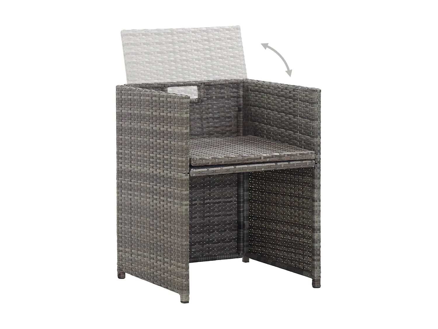 Browns Mills  17-delige Tuinset met kussens poly rattan grijs