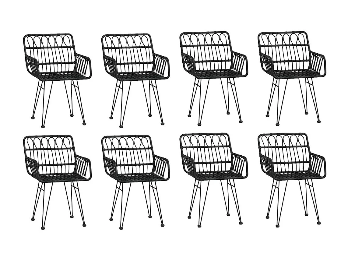 Francisca  9-delige Tuinset poly rattan zwart