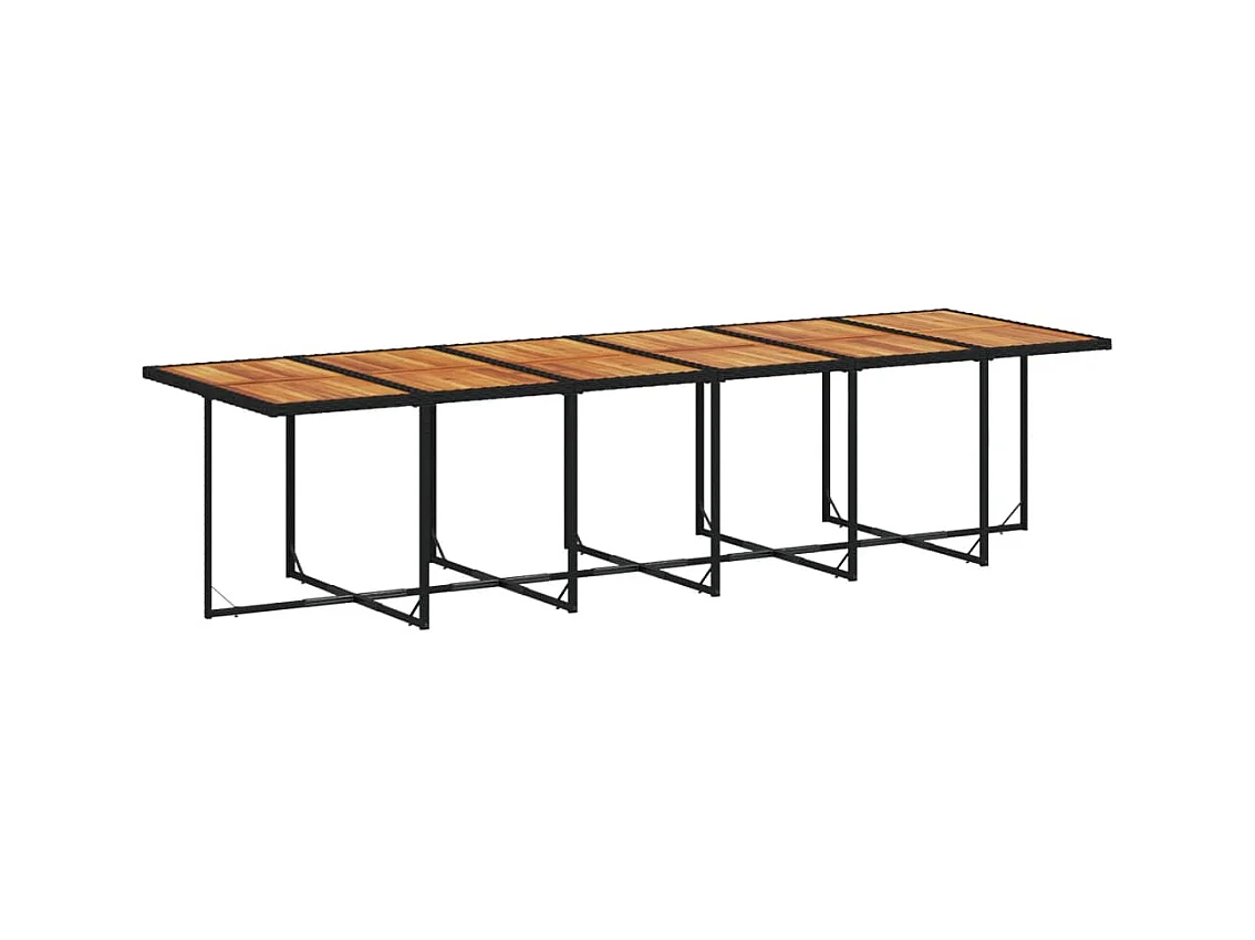 An Daingean  17-delige Tuinset met kussens poly rattan zwart