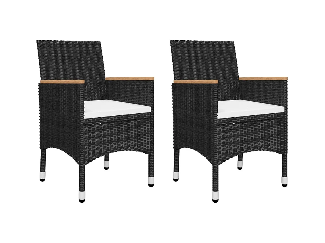 Benine  Ensemble à manger de jardin 5 pcs Noir