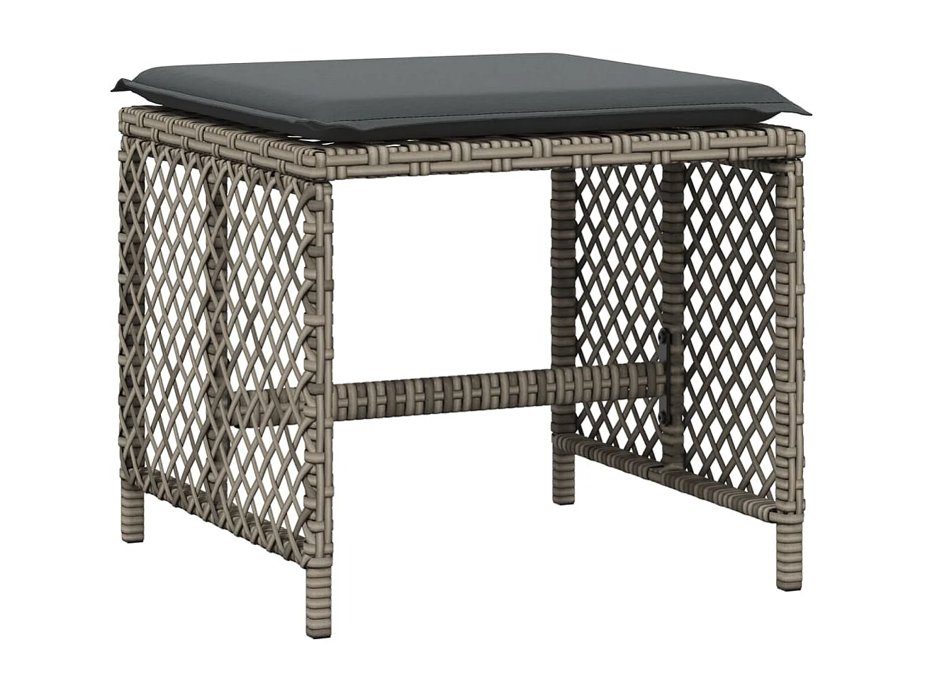 Lubbeek  9-delige Tuinset met kussens poly rattan grijs