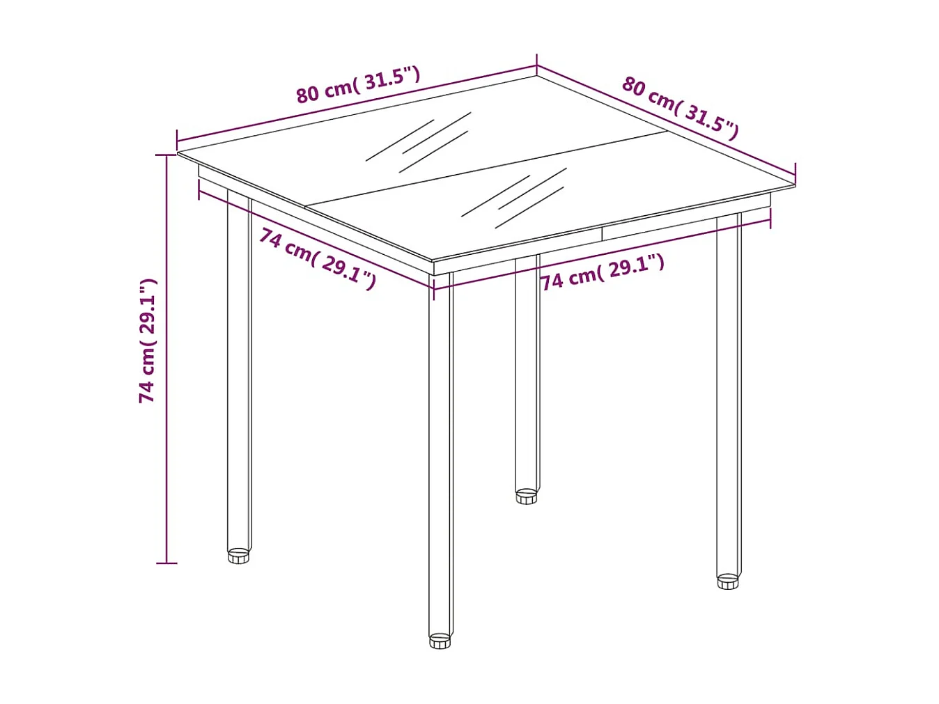 Florentin  Ensemble à manger de jardin 3 pcs Noir