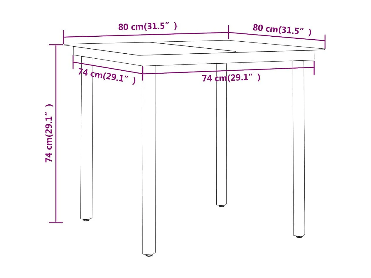 Batur  3-delige Tuinset met kussens grijs