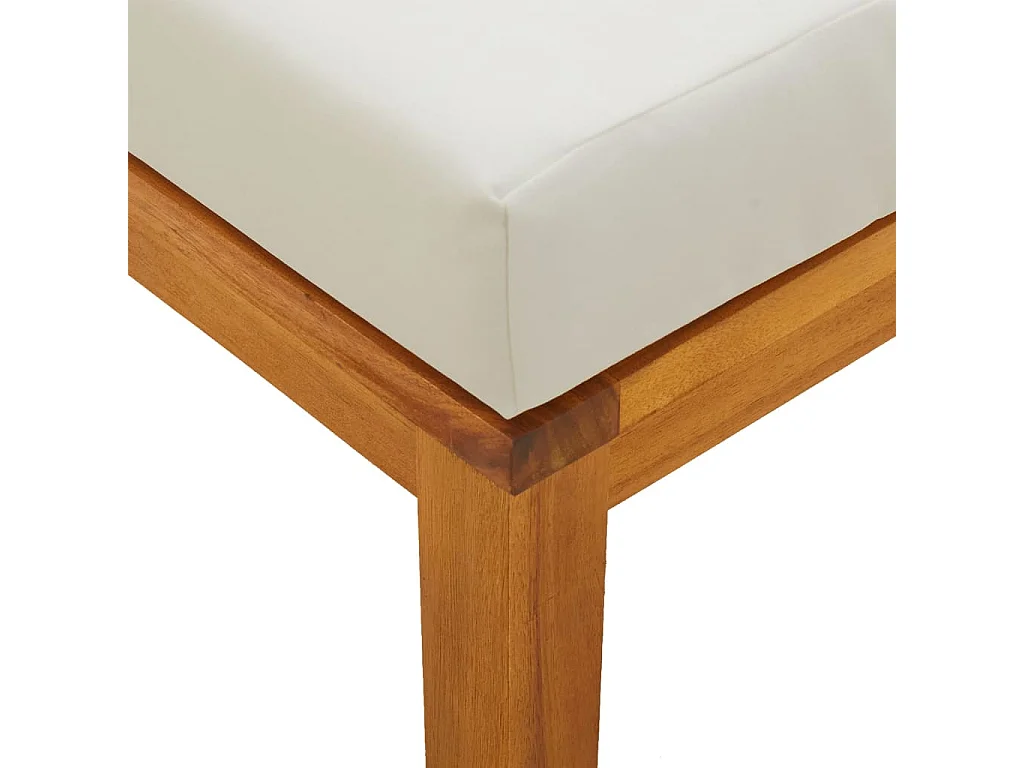 Kaustinen  Ensemble à manger de jardin 3 pcs et coussins Acacia solide