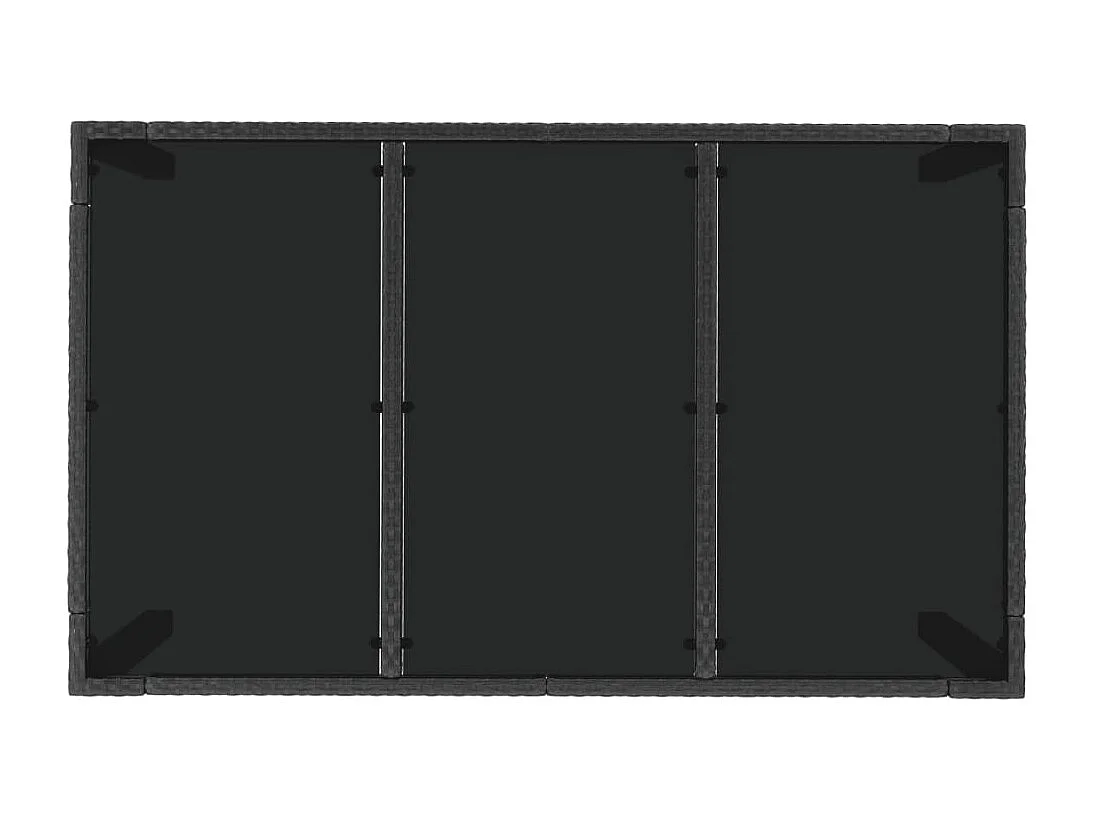 Cisternino  Ensemble à manger de jardin coussins 5pcs Noir Résine tressée