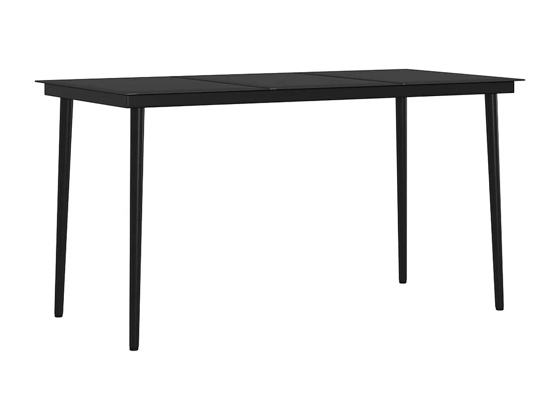Cesarino  Ensemble à manger de jardin coussins 7 pcs Beige/noir