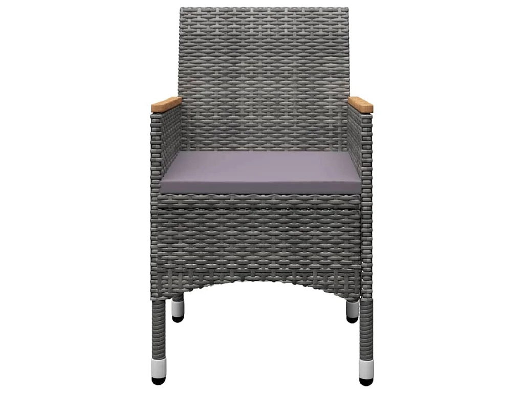 Saluzzo  Juego de comedor de jardín de 5 piezas gris