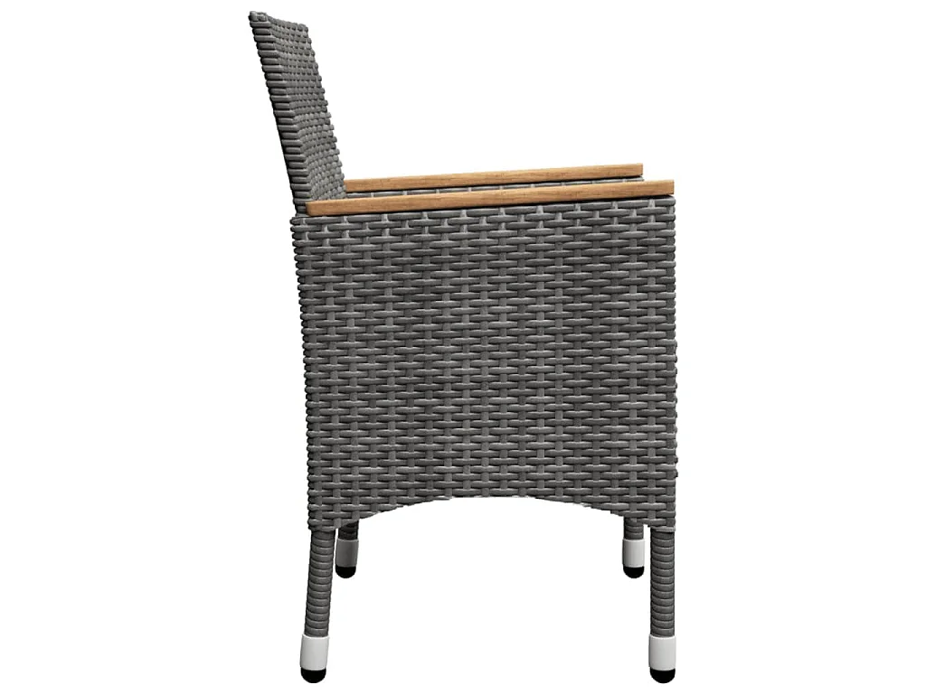 Saluzzo  Juego de comedor de jardín de 5 piezas gris