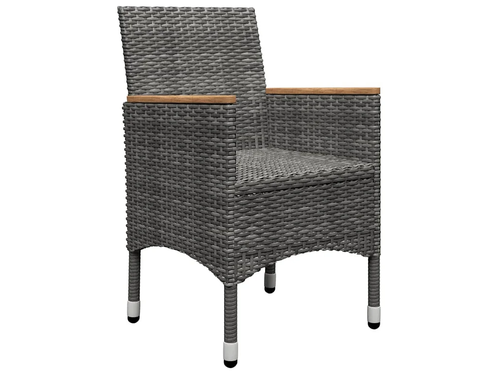 Saluzzo  Juego de comedor de jardín de 5 piezas gris