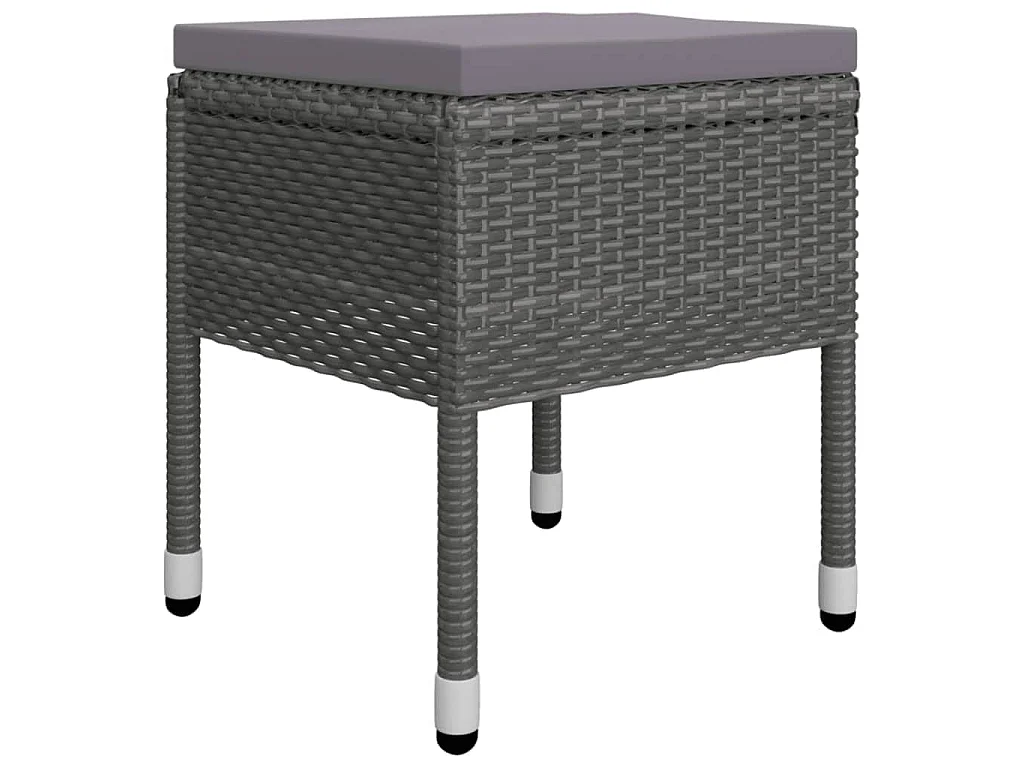 Saluzzo  Juego de comedor de jardín de 5 piezas gris