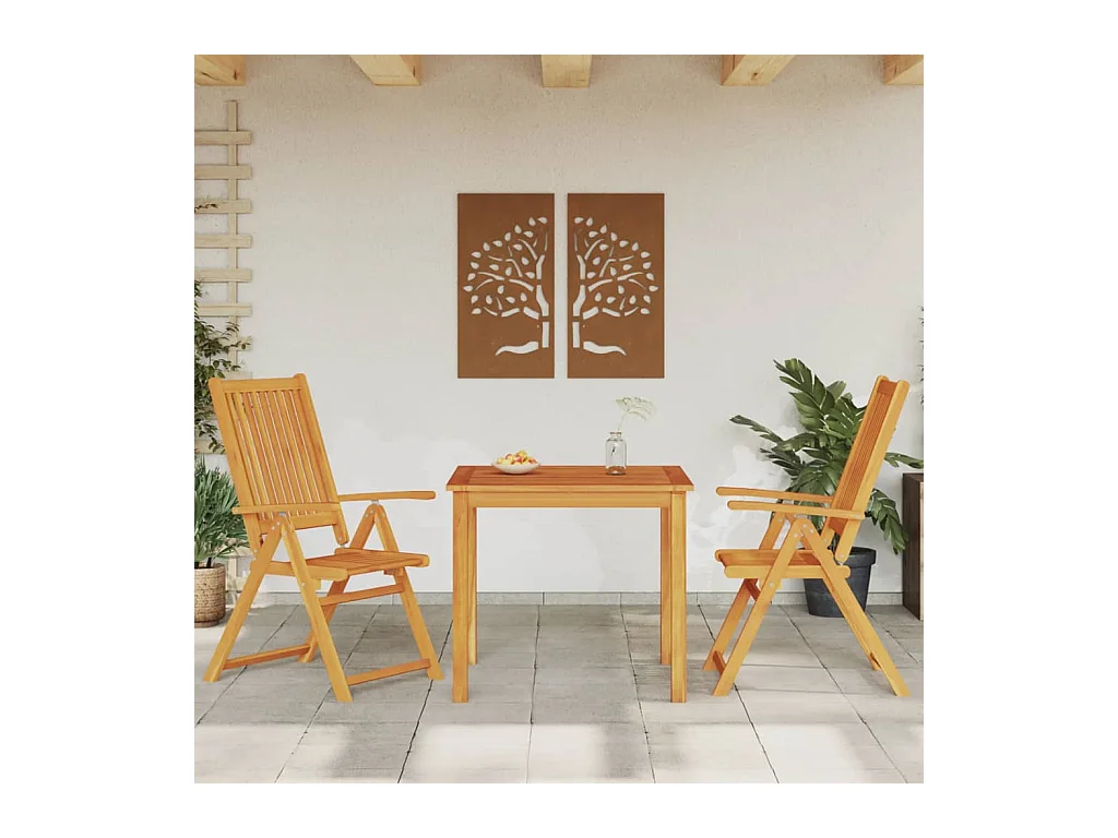 Solrød Strand  3-delige Tuinset massief acaciahout