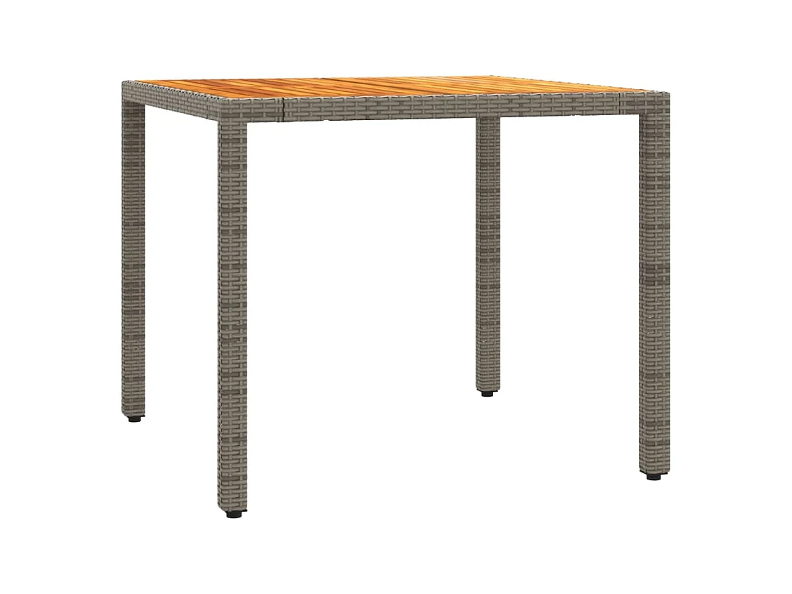 Tore  Ensemble à manger de jardin 5 pcs coussins gris résine tressée