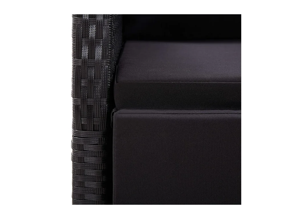 Vestbjerg  Ensemble à manger de jardin 3 pcs Noir