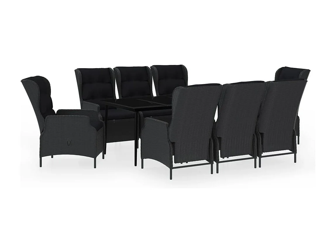 Mayra  9-delige Tuinset donkergrijs