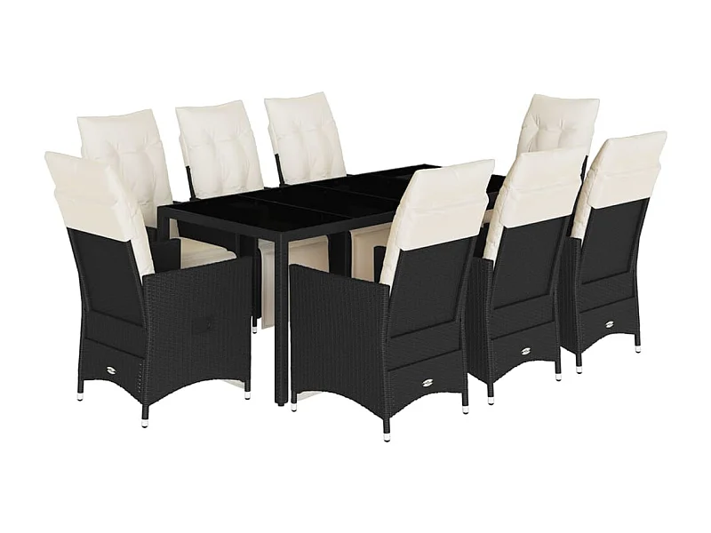 Essex  9-delige Tuinset poly rattan zwart