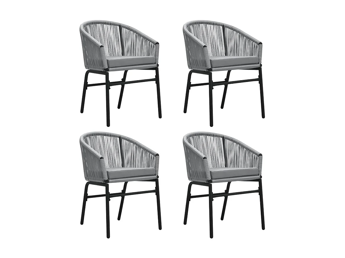 Belric  Ensemble à manger de jardin 5 pcs Gris