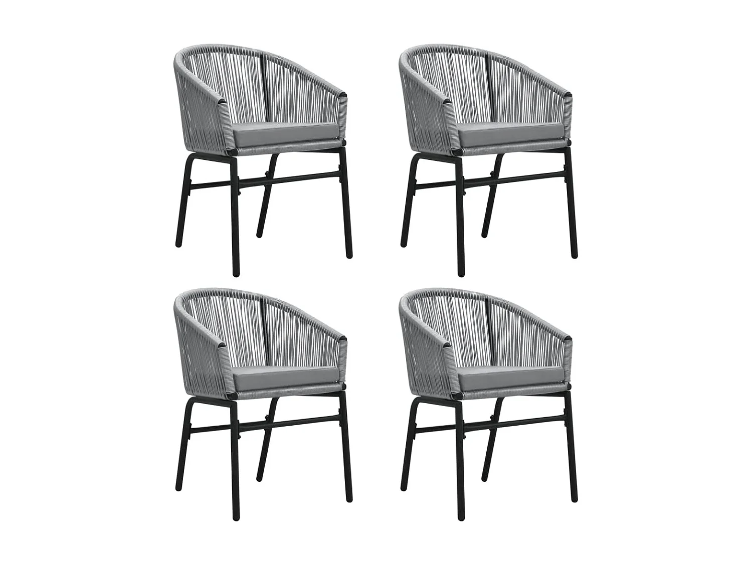 Belric  Ensemble à manger de jardin 5 pcs Gris