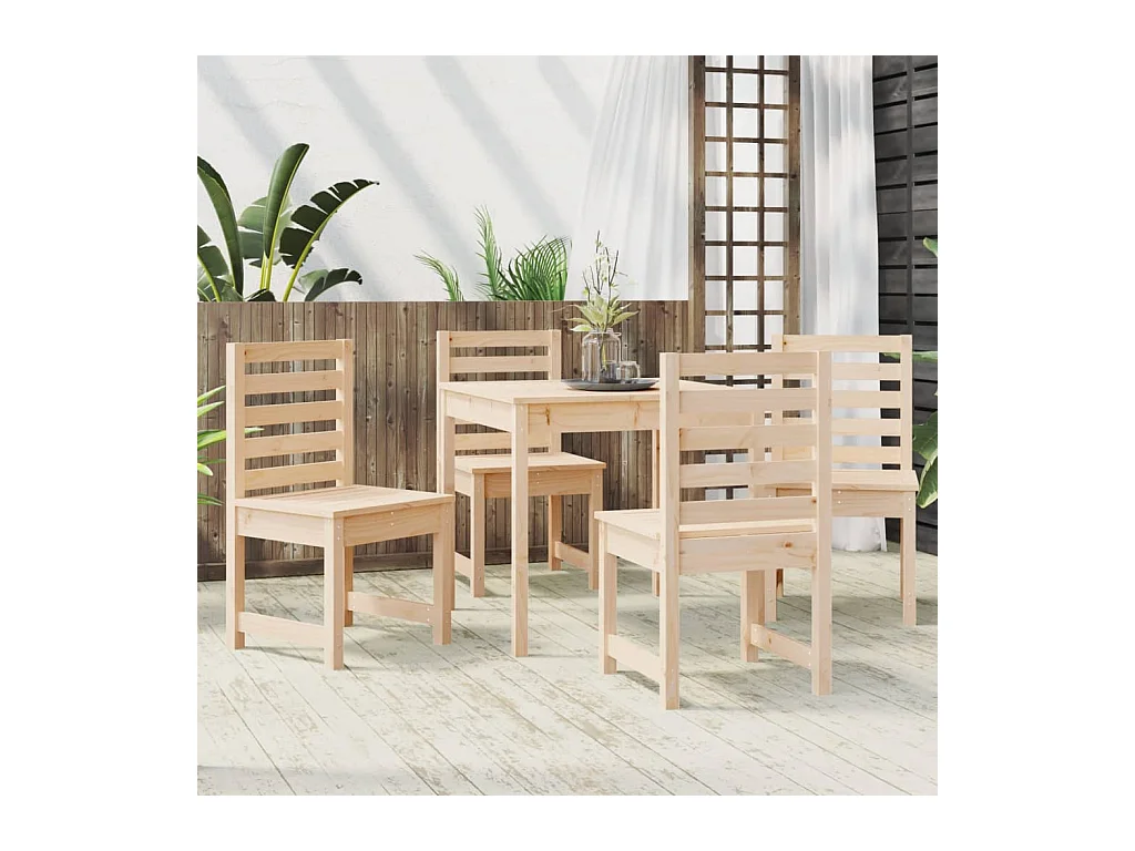 Adrien  Ensemble à manger de jardin 5 pcs bois massif de pin