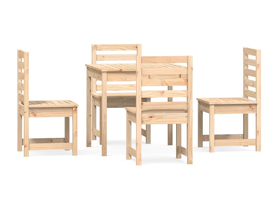 Adrien  Ensemble à manger de jardin 5 pcs bois massif de pin