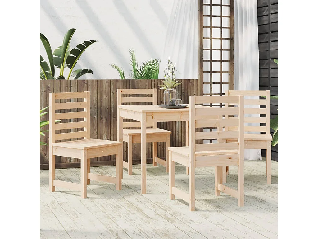 Adrien  Ensemble à manger de jardin 5 pcs bois massif de pin