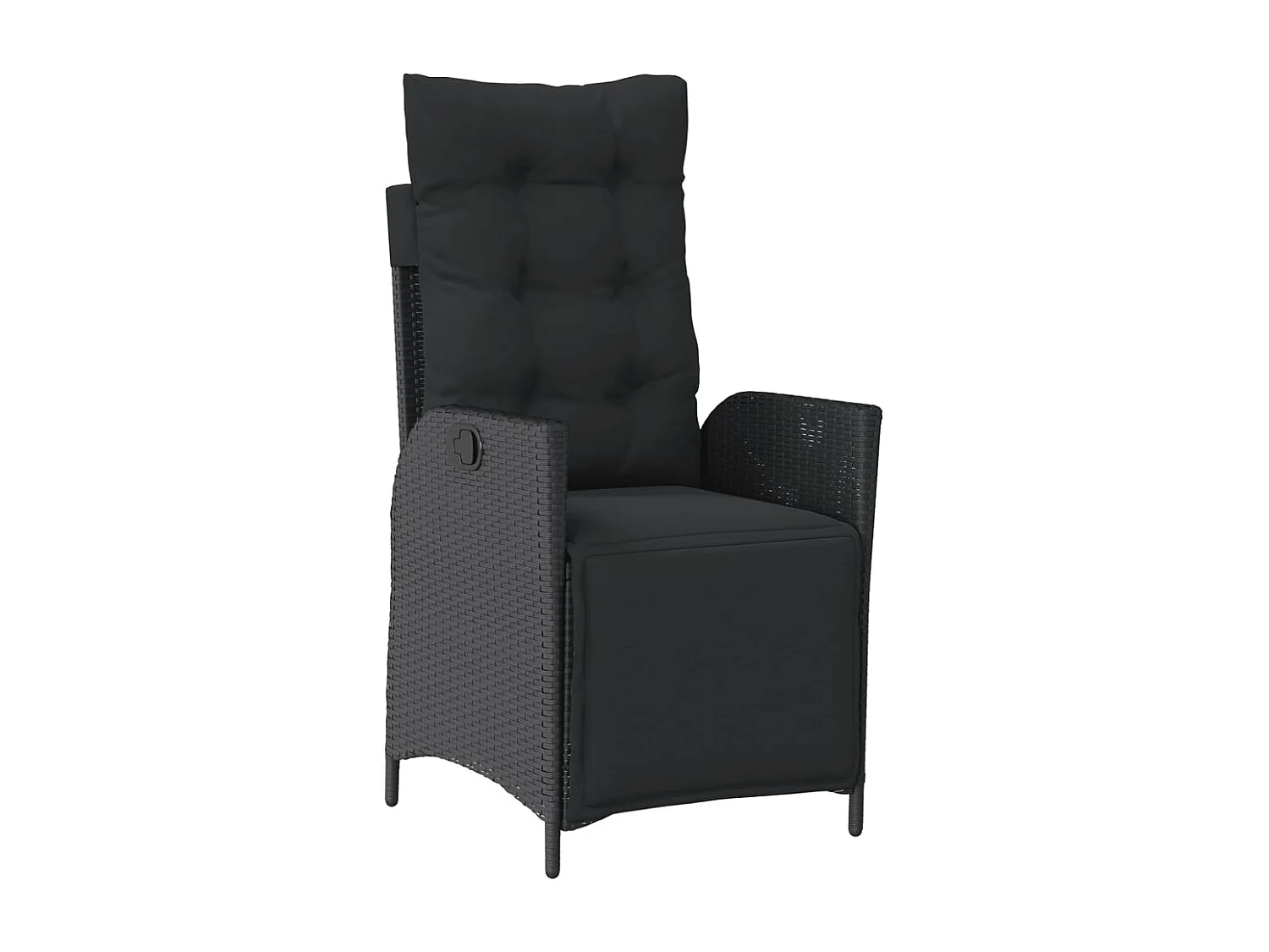Waupun  5-delige Tuinset met kussens poly rattan zwart