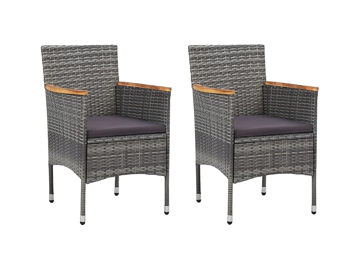 Arend  Ensemble à manger de jardin 3 pcs Gris