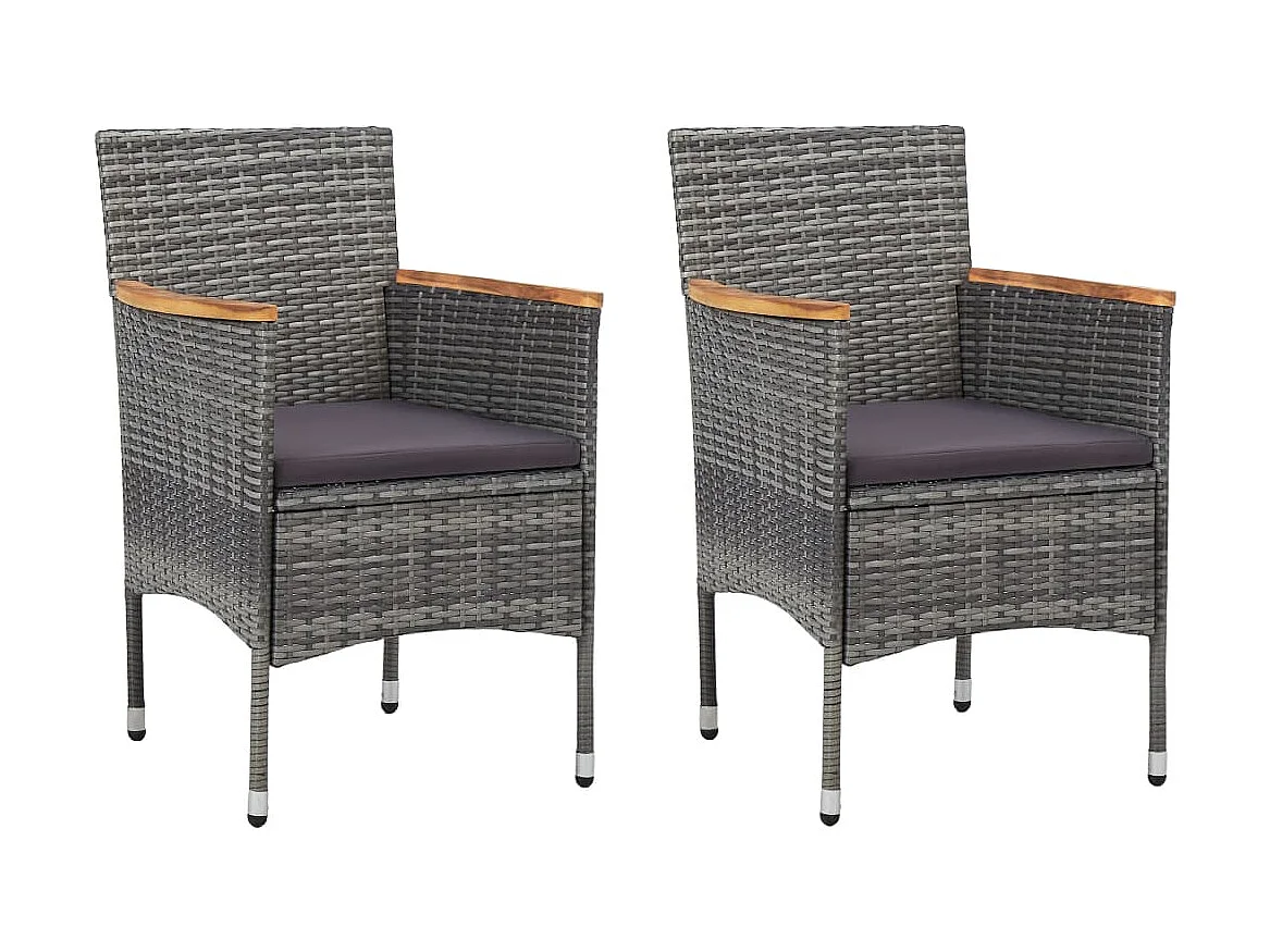 Arend  Juego de comedor de jardín de 3 piezas gris