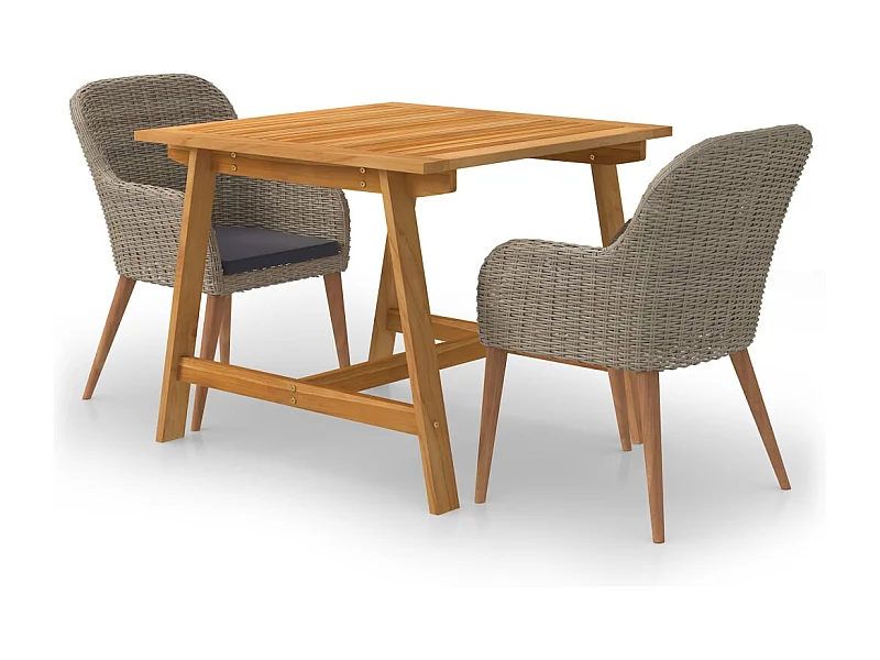 Garden Furniture -  3-delige Tuinset bruin