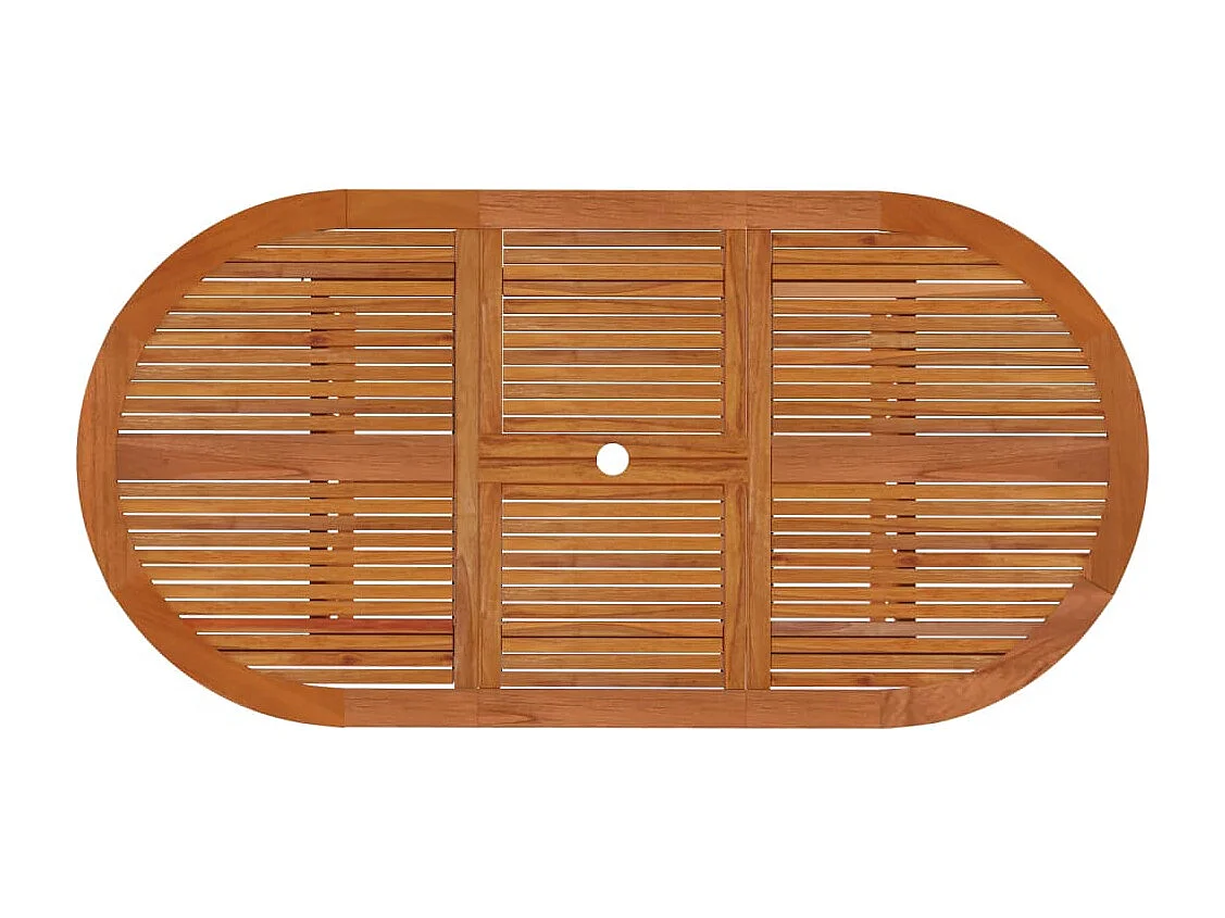 Tjalja  Juego de comedor para jardín 7 pzas madera maciza de eucalipto