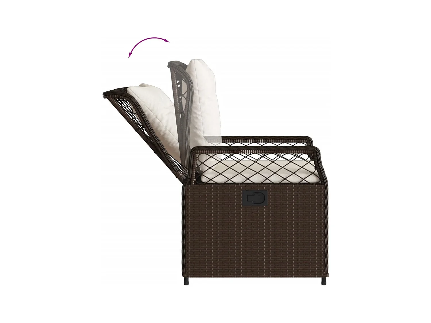 Garden Furniture -  5-delige Tuinset met kussens poly rattan bruin